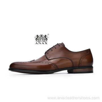 Men Lace up Leather Business Dress Shoes